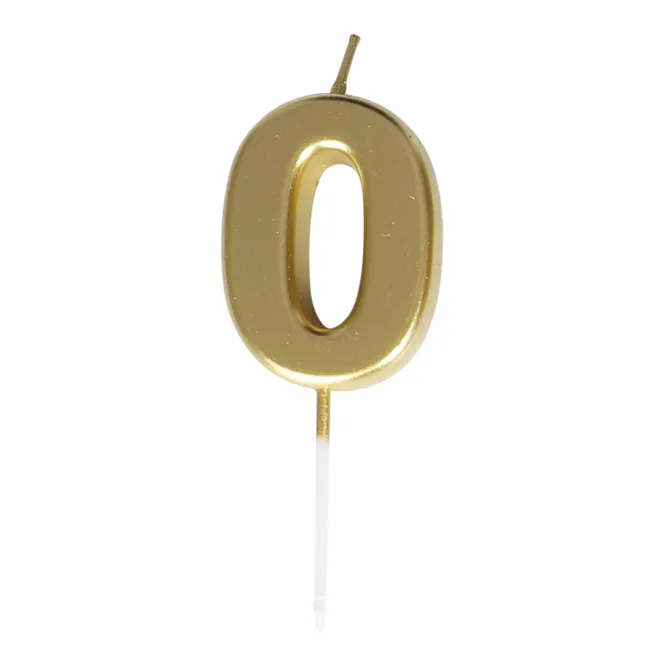 Hovedbilde BIRTHDAY CANDLE GOLD/SILVER number 0～9
